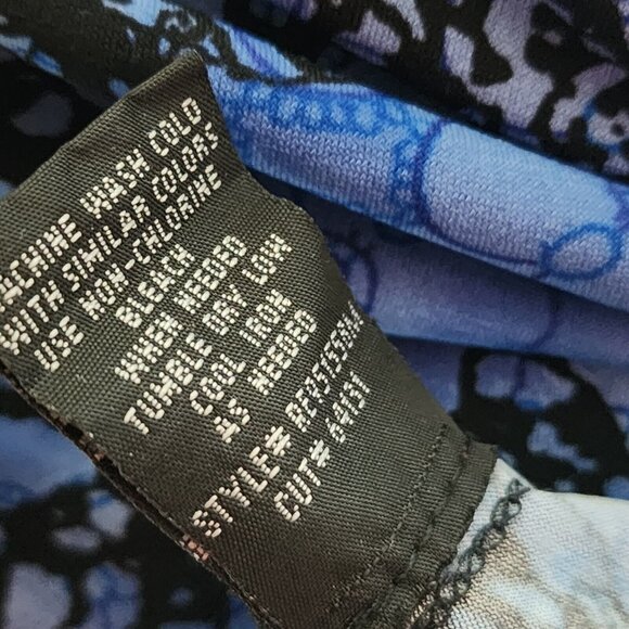 CONNECTED APPAREL Blue Black Pullover Sleeveless Dress Womens Size 6 - Picture 7 of 7